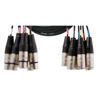 

Cordial Cables Cordial Cables 8-Channel Balanced Multicore Cable Loom; 16ft. (8x) XLR Female to (8x) XLR Male; 16ft.