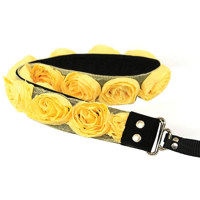 

Capturing Couture Floral Collection, Yellow Organza 1.5" Fashion Camera Strap for DSLR/SLR Cameras