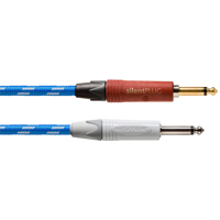 

Cordial Cables Cordial Cables Premium Instrument Cable; Woven Jacket, Neutrik SilentPlug, 30ft. 1/4" TS Male to 1/4" TS Male SilentPlug; Woven Jacket, 30ft.