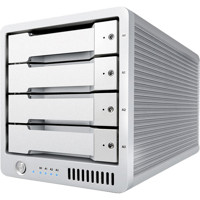 

CalDigit T4 High-Performance 4-Bay RAID Storage Array with 8TB (4x 2TB) SSD, 2x Thunderbolt 3 and 1x DisplayPort Ports, Supports RAID 0,1,5 and JBOD