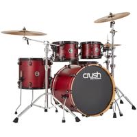 

Crush Drums Chameleon Ash 5 Piece Shell Pack, Includes 22x18" Bass Drum, 10x7" Tom Drum, 12x8" Tom Drum, 16x14" Floor Tom Drum and 14x6" Snare Drum, Transparent Satin Dark Red