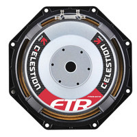

Celestion FTR08-2011D 8" Low Frequency Public Address Speaker, 8 Ohms Nominal Impedance, 93dB Sensitivity, 70-6000Hz Frequency range, 200W Power, Single
