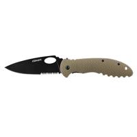 

Coast DX625 Double Lock Folder Stainless Steel 1/2 Serrated Drop Point Knife, 3.62" Black Blade, Nylon Handle