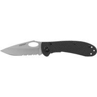 

Coast LX320 Liner Lock Folder Stainless Steel 1/2 Serrated Drop Point Knife, 3" Satin Blade, Nylon Handle