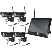 

Cinegears Wireless Prime Security Camera System with 10" Touchscreen LCD DVR & 4x 1080P PRO HD Cameras with Night Vision