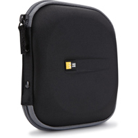 

Case Logic CD Wallet, Holds 24 CDs, Color: Black/Red