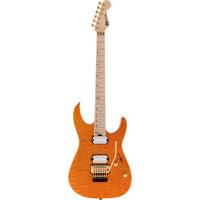 

Charvel Pro-Mod DK24 HH FR M Mahogany with Quilt Maple Electric Guitar, Maple FingerBoard, Dark Amber