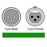 

CHAUVET DJ 10' 3-Pin Male to 3-Pin Female DMX Cable, 24 AWG Gauge