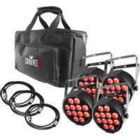 

CHAUVET DJ SlimPACK Q12 USB LED Wash Light Kit, Includes 4x SlimPAR Q12 USB LED Wash Light, 4x Power Cord, 3x Five-Foot DMX Cable