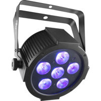 

CHAUVET DJ SlimPAR H6 USB RGBAW+UV 6-in-1 LED Wash Light, 6, 8 or 12 DMX Channel, 3-Pin XLR DMX Connector, 6x hex-color RGBAW+UV LED