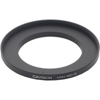 

Cavision Medium-Thick Step-Up Ring, Front 82mm Thread (85mm OD), Rear 58mm Thread, Depth 10mm