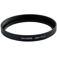 

Cavision Medium-Thick Step-Up Ring, Front 82mm Thread (85mm OD), Rear 77mm Thread, Depth 12mm