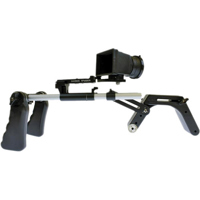 

Cavision Shoulder Pad Package for Canon 5D Mk II DSLR Cameras, Includes MHE3-6X LCD Viewfinder, Mini-DV Rods Support, Shoulder Pad, Dual Handgrip