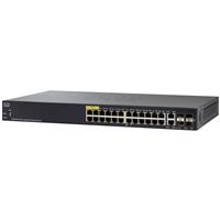 

Cisco SG350-28P 28 Port 10/100/1000 Gigabit PoE Managed Switch, 24 PoE Ports with 195W Power Budget