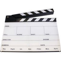 

Cavision V2 Next-Gen Professional Clapper Slate with White Painted on Black Background