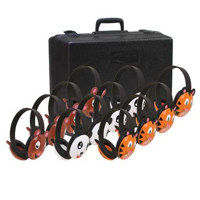 

Califone 2810-12 12-Pack Listening First Wired Headphone, Adjustable Headband, Specifically Sized for Young Students, 3.5mm Plug, 5.5' Cord