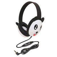 

Califone 2810-PA Panda Motif Stereo Headphone with Adjustable Headband, 25 Ohms, 20-20KHz Frequency Response, 3.5mm Mini Plug