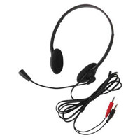 

Califone 3065AV Lightweight Personal Multimedia Stereo Headset for All Students, Unidirectional Electret Mic, Dual 3.5mm Plugs, Black