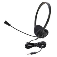 

Califone 3065AVT Lightweight Personal Multimedia Stereo Headset for Tablets & Smartphones, Unidirectional Electret Mic, Single 3.5mm To Go Plug, Black