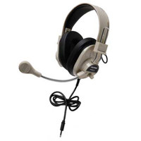 

Califone 3066AVT Deluxe Multimedia Stereo Wired Headset, 3.5mm To Go Plug, Max 30mW Input, 25 Ohms Impedance, 3' Cord, Android / iOS Compatible