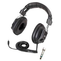 

Califone 3068AV Switchable Stereo/Mono Headphones for Listening Centers and Libraries, 36 Ohms, 3.5mm Mini Plug with Snap-on 1/4" Adapter