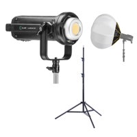

CLAR Illumi Max 300 High Power 5600K LED Light (132,000 lux @ 0.5m) + Glow 31" Quick Ball Lantern Softbox With Deflection Disk (Bowens Speed Ring) + Flashpoint Light Stand - 7'