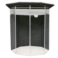 

ClearSonic IsoPac F Medium Vocal Booth Kit, Includes A5-4 4-section CSP, 4x AX-12 Height Extender, 2x S5-2 SORBER Baffle, STC4 Center Lid Section, 2x STS4 Side Lid Section, Standard Support Bar and Fan, Dark Gray