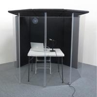 

ClearSonic IsoPac I Voice Over and Translation Booth Kit, Includes A5-6 6-section CSP, 2x S5-2 SORBER Baffle, STC5 Center Lid Section, 2x STS5 Side Lid Section, Standard Support Bar and Fan