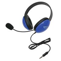 

Califone 2800 Listening First Stereo Headset with To Go Plug and Electret Microphone, Blue