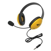 

Califone 2800 Listening First Stereo Headset with To Go Plug and Electret Microphone, Yellow