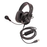

Califone 3066 Deluxe Multimedia Stereo Headset with USB Plug and Microphone, Black