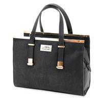 

Cameleon Cora Handbag with Concealed Carry Compartment and Adjustable Holster, Black Vegan Leather