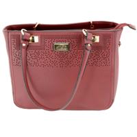 

Cameleon Radiant Satchel Handbag with Concealed Carry Compartment and Adjustable Holster, Red Vegan Leather