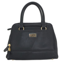 

Cameleon Belladonna Handbag with Concealed Carry Compartment and Adjustable Holster, Black Vegan Leather