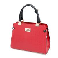 

Cameleon Eos Handbag with Concealed Carry Compartment and Adjustable Holster, Red Leather