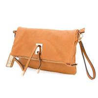 

Cameleon Aya Clutch Handbag with Concealed Carry Compartment and Adjustable Holster, Honey Vegan Leather