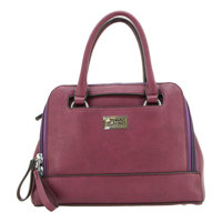 

Cameleon Belladonna Handbag with Concealed Carry Compartment and Adjustable Holster, Wine Vegan Leather