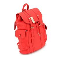 

Cameleon Equinox Backpack with Concealed Carry Compartment and Adjustable Holster, Red Vegan Leather