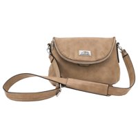 

Cameleon Manu Saddlebag Crossbody Handbag with Concealed Carry Compartment and Adjustable Holster, Tan Vegan Leather