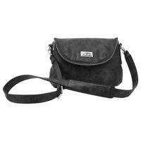 

Cameleon Manu Saddlebag Crossbody Handbag with Concealed Carry Compartment and Adjustable Holster, Black Vegan Leather