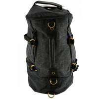

Cameleon Utiliy Duffle Pack with Concealed Carry Compartment, Black Vegan Leather
