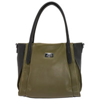 

Cameleon Janus Crossbody Handbag with Concealed Carry Compartment and Adjustable Holster, Green Vegan Leather