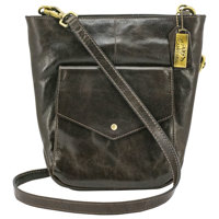 

Cameleon Fortuna Crossbody Handbag with Concealed Carry Compartment and Adjustable Holster, Black Leather