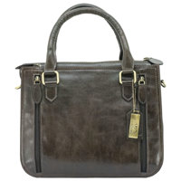

Cameleon Pandora Crossbody Handbag with Concealed Carry Compartment and Adjustable Holster, Black Leather