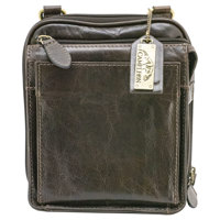 

Cameleon Nemesis Crossbody Handbag with Concealed Carry Compartment and Adjustable Holster, Black Leather