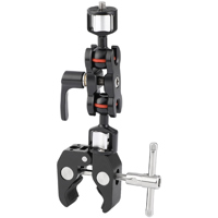 

CAMVATE Super Clamp Crab Pliers Clip with 1/4" & 3/8" Threads & Locating Holes + Articulating Magic Arm 1/4" Mounting Threads