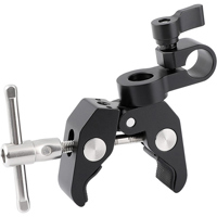 

CAMVATE Super Clamp Crab Pliers Clip with 1/4" & 3/8" Threads & Locating Holes + 15mm Single Rod Adapter