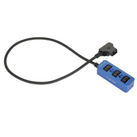 

CAMVATE D-Tap B-Type Male to 3-Port Female D-Tap P-Tap Hub Adapter Splitter with Ronin 2 Thread Screw for Photography Power, Blue