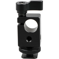 

CAMVATE 15mm Single Rod Clamp with Hot Shoe Mount, Black Lever