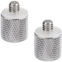 

CAMVATE 3/8"-16 Female to 1/4"-20 Male Tripod Thread Reducer/Adapter, 2-Pack